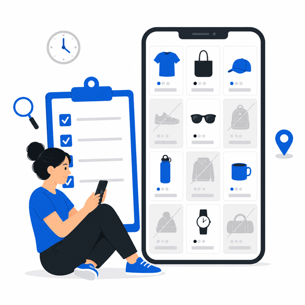 Auditing a Shopify collection page from a phone
