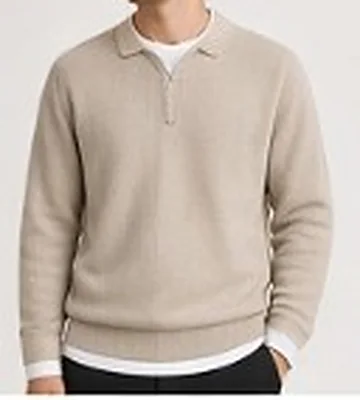 Knit polo sweater