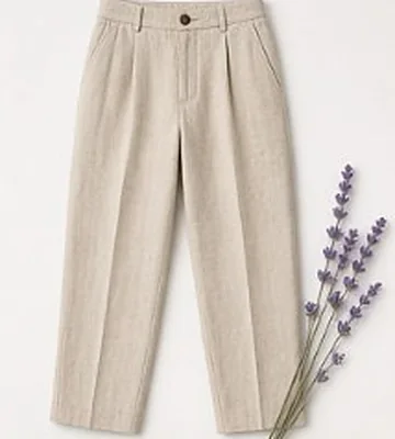Pleated Linen Trouser