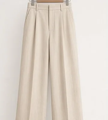 Wide-Leg Trouser – Stone
